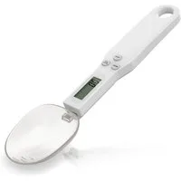 Arendo Löffelwaage digital Küchenwaage Feinwaage, LCD-Anzeige, 0,1g Auflösung, max. 500g, (1-tlg), Tara, Hold, Auto‑Abschaltung 60 s, g/oz/gn/ct/ml, Löffel abnehmbar