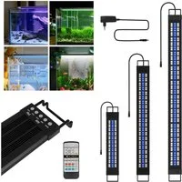 Clanmacy LED Aquariumleuchte LED Aquarium RGB Aquariumleuchte Beleuchtung aquarium licht 18-45W, RGB117.5 FITS 120-150CM TANk