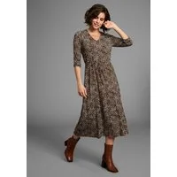 Laura Scott Midikleid im Leoparden-Print aus Single Jersey