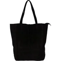 MIRROSI Shopper aus Echtleder / Wildleder, Made in Italy, Henkeltasche Tasche (Einkaufstasche in vielen trendigen Farben), Tragetasche (38x38x16cm) mit Stauraum A4 Ordner