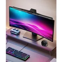 Quntis LED Schreibtischlampe 41cm LED Tischlampe Schreibtischlampe dimmbare Lampe für Büro Monitor, Beleuchtung, LED fest integriert, Warmweiß (3000 K) bis Kaltweiß (6500 K), ideal als Nachttischlampe, Leselampe & Kinder Schreibtischlampe