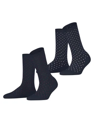 ESPRIT socks & tights - Esprit Fine Dot 2-Pack Damen marine - Gr. - 40.5