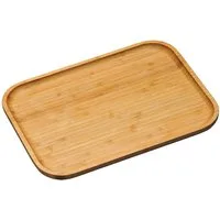 KESPER® Servierbrett Holzbrett Bambus Serviertablett, Ideal für Brotzeit oder Antipasti - auch als Tablett verwendbar