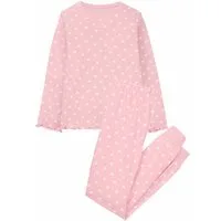 Lily & Dan Pyjama Mädchen Pyjama Set lange Schlafhose + langarm Oberteil Rosa 122-128 (Schlafhose + Oberteil, 2 tlg., Pyjama Set) Wärmender Stoff, Hautfreundlich