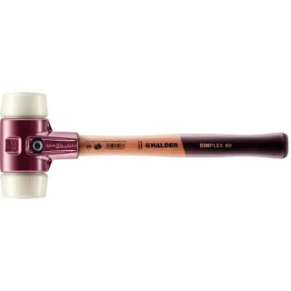 HALDER SIMPLEX - Schonhammer mit TE-Gehäuse und Holzstiel, Nylon - 3008.060