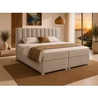 Best for Home Boxspringbett Trinity K-10 mit zwei Bettkasten Premium mit Komfort Topper – modern (Doppelbett mit Stauraum, Federkernmatratze, gepolstertes Kopfteil, Doppelbett versch. Größen, 140x200 160x200 180x200 200x200 cm), Handwerksqualität, TO