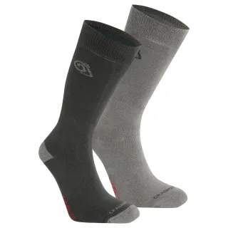Craghoppers - Socken Insektenabwehr für Herren/Damen Unisex(2er-Pack) (Schwarzer Pfeffer/Mittelgrau)