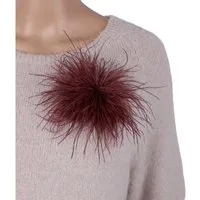 MIRROSI Brosche Edler Federbrosche, Feder-Anstecker im Boho-Vintage Stil, Ausgestattet mit Clip und Anstecknadel für sicheren Halt