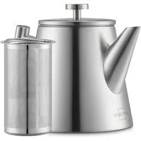 SILBERTHAL Teekanne Teekanne Edelstahl 1,0l Silber 2.0, 1 l, Doppelwandig-isoliert