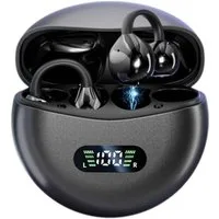 Toomoke Open Ear Kopfhörer, In Ear Ohrhörer, Bluetooth 5.4 Sport-Kopfhörer Open-Ear-Kopfhörer (Reduzierung des Anrufrauschens und Intelligente Bassoptimierung, Offenes Ohrclip-Design, HiFi Stereo, 60 Std Laufzeit, IPX4 Wasserdichte Kabellose Sport Bl