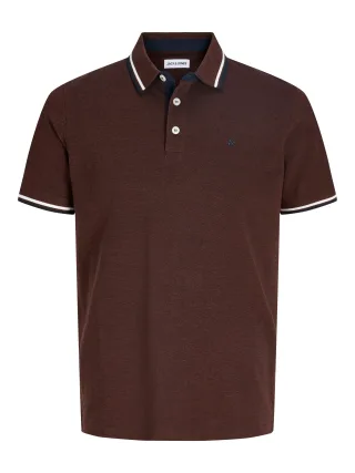 JACK&JONES - JJEPAULOS POLO SS NOOS Fired Brick - Gr. - XXL