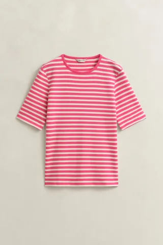GANT - Geripptes T-Shirt mit Streifen - Gr. - M