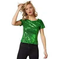 dressforfun T-Shirt Pailletten-Kurzarm-Shirt