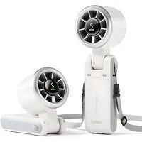 HS.SUPPLY Handventilator Handventilator 3-in-1 4000mAh Akku USB-C LED 5 Stufen, 5,6 cm Durchmesser, 3-in-1 Ventilator mit 4000 mAh Akku und LED-Display