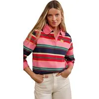 Love & Roses Sweater Love & Roses Sweatshirt mit Rüschenkragen (1-tlg)