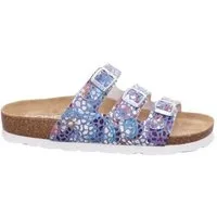 Rohde SUNNYS N°13 Pantolette Sommerschuh, Schlappen, Hausschuh mit buntem Druck, G-Weite = weit