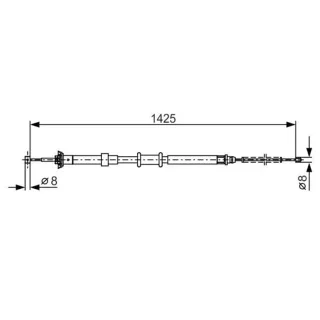 Bosch Handbremsseil links Fiat 500 Panda