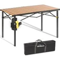 HOMECALL Klapptisch Campingtisch Klappbar Balkontisch Gartentisch Tragbar Outdoor Tisch (Aluminum Roll Up Tabletop, höhenverstellbares Bein, bis 100kg), Robust, stabil, für 4-6 Personen