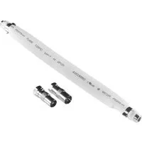 Poppstar SAT Fensterdurchführung SAT Kabel flach SAT-Kabel, (21.5 cm), 21,5cm Durchführung 2mm ultra-flach, Kupplungen 2x F-Stecker, weiß