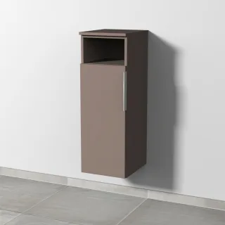 Sanipa 3way Mittelschrank mit 1 Tür und 1 offenem Fach, Taupe-Matt, UP1301T UP1301T