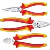 VDE Zangen-Satz 1692291, 3-teilig, Zangen-Set rot/gelb, isoliert bis 1.000 Volt, in L-BOXX Mini