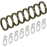 Liedeco Gardinenring, Gardinenstangen, (Set, 8-St., mit Faltenlegehaken), für Gardinenstangen Ø 16 mm