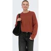 ONLY Rundhalspullover ONLSIMONI L/S O-NECK PULLOVER KNT NOOS Materialmix, regular fit