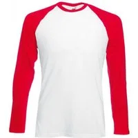 Fruit of the Loom Langarmshirt Long Sleeve Baseball Herren T-Shirt