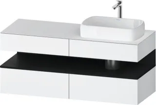 Duravit Qatego Konsolenwaschtischunterbau wandhängend Weiß Matt 1400x550x600 mm - QA4766016180000 QA4766016180000