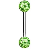 Taffstyle Intimpiercing Brustpiercing Zungenpiercing Piercing Barbell Ferido Kristall Kugeln, Brustwarzenpiercing Piercing Stab Multi Ferido Kristall Kugeln