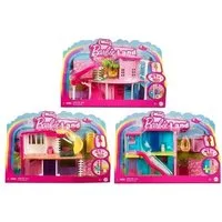 Mattel® Spielfigur Barbie Mini Villa mit 4 cm Puppe, Haustier, Aufzug, Pool & Zubehör, (Spar-Set, 1-tlg), Mini BarbieLand Villa mit Puppe Haustier Zubehör Artikel nicht wählbar