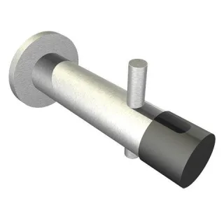 KWC Aquarotter Kleiderhaken, Edelstahl, 80x42x39 mm, Wandmontage, mit Türstopper, 2030016320 2030016320