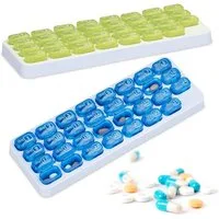 relaxdays Pillendose Tablettenbox Monat 2er Set