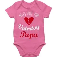 Shirtracer Shirtbody Alles gute zum ersten Vatertag weiß Geschenk Vatertag Baby