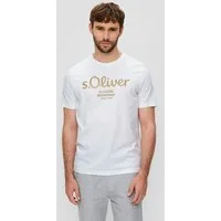 s.Oliver Kurzarmshirt T-Shirt T-Shirt aus Baumwolle mit Label-Print