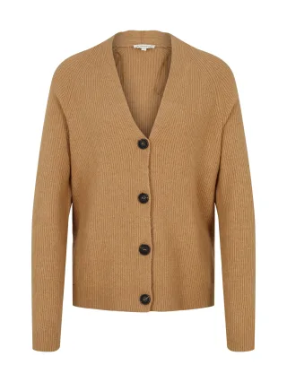 Tom Tailor - Basic Cardigan soft light camel melange - Gr. - L