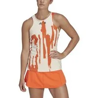adidas Performance Tanktop Tennis-Tank New York (schmal, Thebe Magugu Logo) beige/orange Damen
