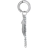 Firetti Single-Creole Schmuck Geschenk Feder, Einhänger abnehmbar