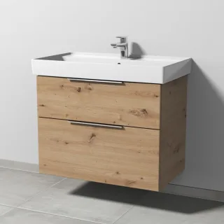 Sanipa 3way Waschtischunterbau zu Villeroy & Boch Collaro Waschtisch mit 2 Auszügen, Eiche Natural-T UM83685