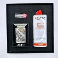 Zippo Feuerzeug chrom gebürstet Emblem Eagle Sun Fly, Adler und Sonne, Zippo das Original - made in USA -