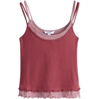 Next Trägertop Trägertop im Lagen-Look aus gewaschenem Jersey (1-tlg)