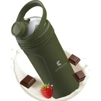 Khroom Protein Shaker aus Edelstahl mit Thermofunktion, 700ml, Fitness Eiweiß Shaker, (12h kalt/warm, spülmaschinenfest), Thermofunktion
