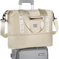 TAN.TOMI Reisetasche Erweiterbares Reisetasche Damen Herren Sporttasche 42x28x23 Handgepäck (Erweiterbares Weekender Bag mit Nassfach), Schwimmtasche Wasserdicht Travel Bag Fitnesstasche Trainingstasche