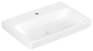 Villeroy & Boch Waschtisch Architectura 650x445mm,, 1 Hahnloch o ÜL Unterseite geschl weAlpin ABc+ 4A87KLT2