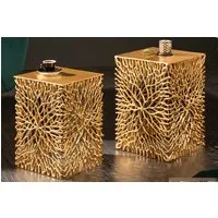 riess-ambiente Beistelltisch LEAF 30cm gold (Set, 1-St., 2x Beistelltisch), Nachttisch · Metall · Handarbeit · Modern Design