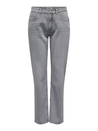 ONLY - ONLLUMI MW MOM STRAIGHT DNM PIM910 Medium Grey Denim - Gr. - 32