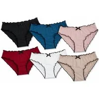 EloModa Slip 6er Set Damen Slips Baumwolle Unterhosen weich elastischer Bund (6-St) 6er Set aus 95 % Baumwolle mit weichem elastischem Bund