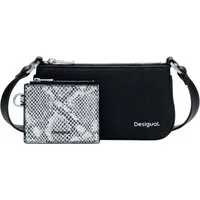 Desigual Umhängetasche Leda Black Snake Mone Mariona Crossbody Bag (Set, 2-tlg)