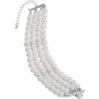 Aniston JEWELRY & WATCHES Armband Schmuck Geschenk Edelstahl Armschmuck Armkette Zierperlen, Made in Germany - mit Perle (imitiert)