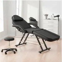 oyajia Massageliege Kosmetikliege mit hocker hoehenverstellbar kosmetikliege 3-zone 185cm, Bereit rueckenlehne verstellbar belastbar und hocker, bis 280 kg